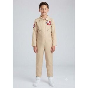 Rubies Ghostbusters Costume Flight Suit Tan Jumpsuit Kids Halloween Cosplay